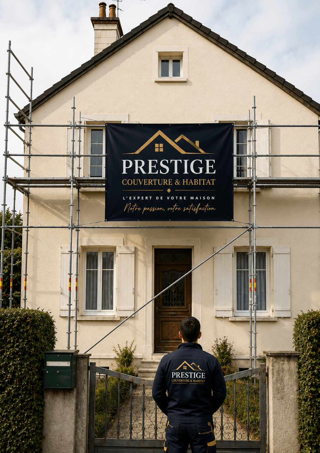 Ravalement de façade après travaux - Prestige Couverture Habitat Seine-et-Marne (77)